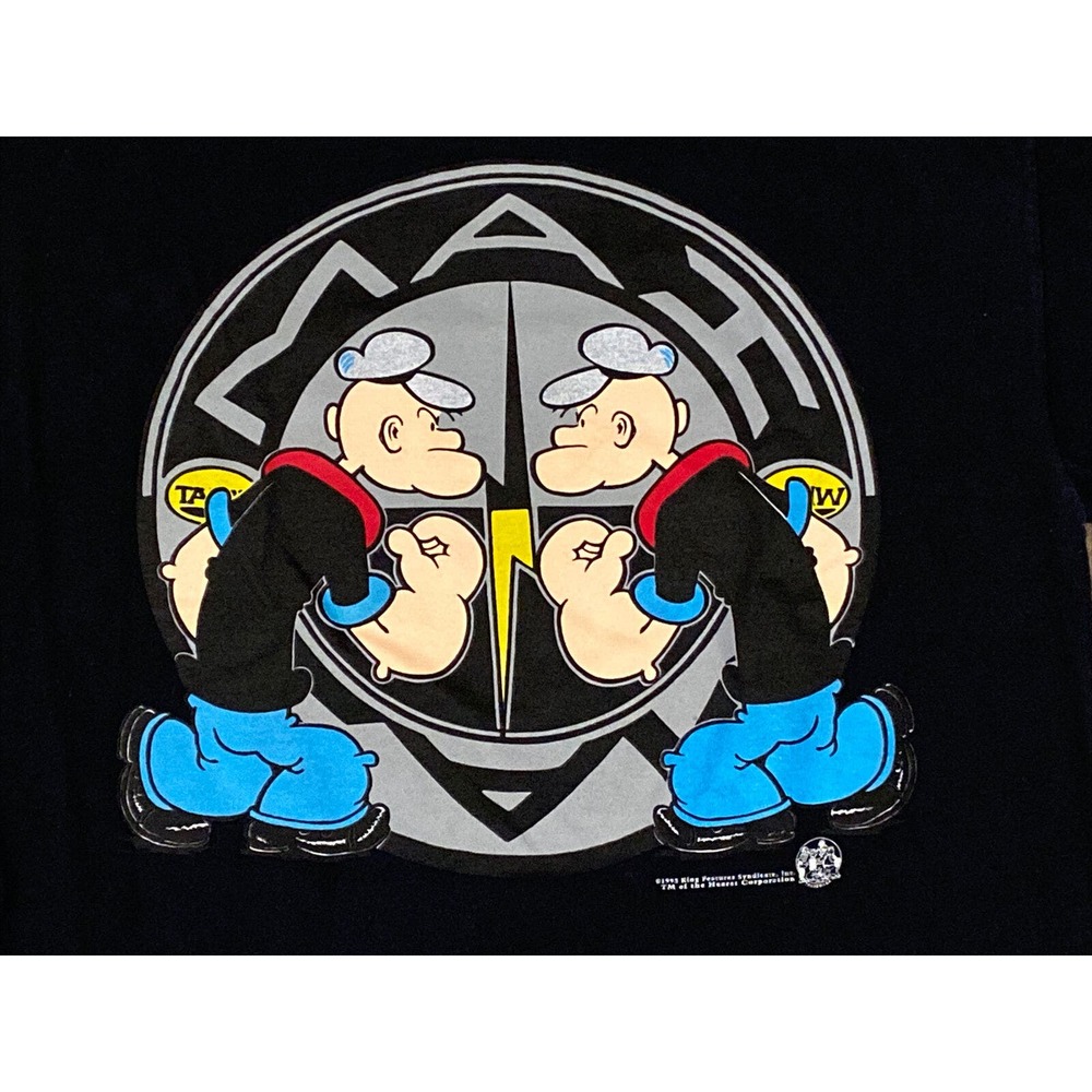 VTG 1993 Popeye the Sailor T-shirt‎ Size XL “I Am What I Am” RARE Single Stitch - Picture 4 of 12